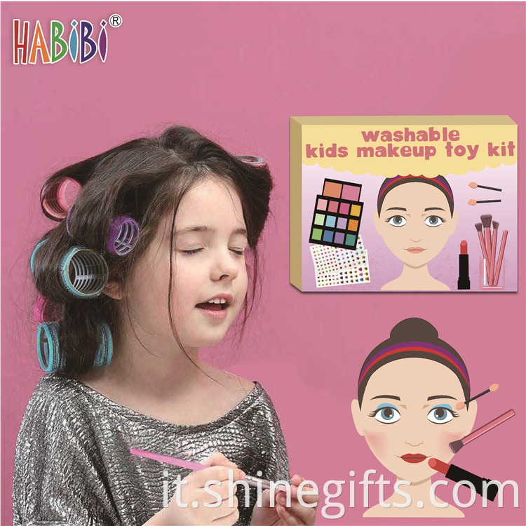 Hot Sale Children's Kids Girl Washable Makeup Colorful Palette toys Kits combination cosmetics Children's makeup